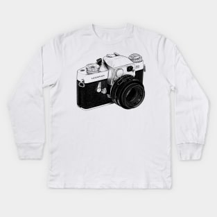 Vintage Camera SLR Kids Long Sleeve T-Shirt